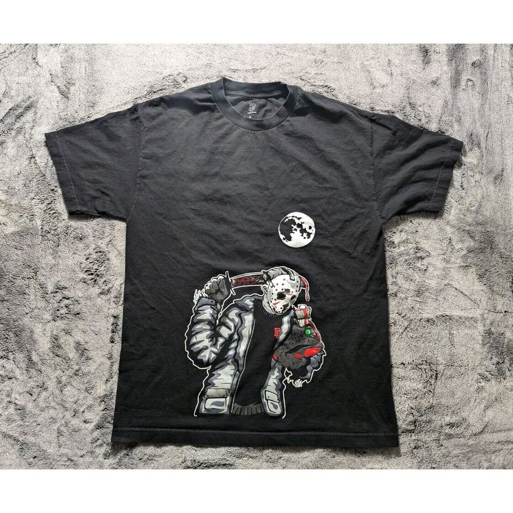 Bobby Fresh Eighty Grand Friday 13th Short Sleeve Shirt Men's Size Large Black